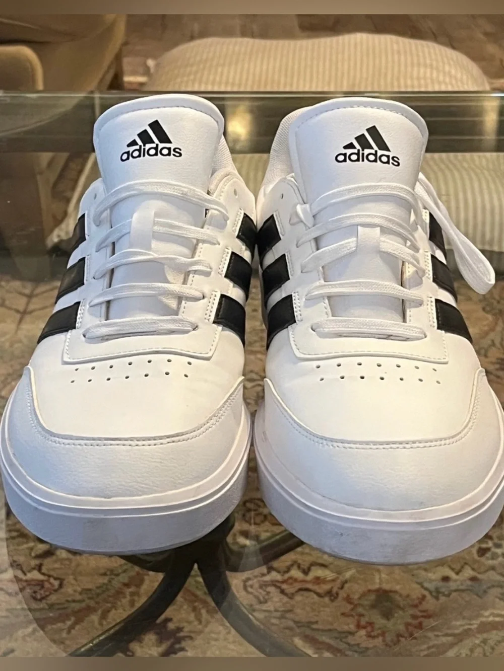 Adidas Courtblock IF4033 Men’s 12.5 White Black Sneakers Court Shoes